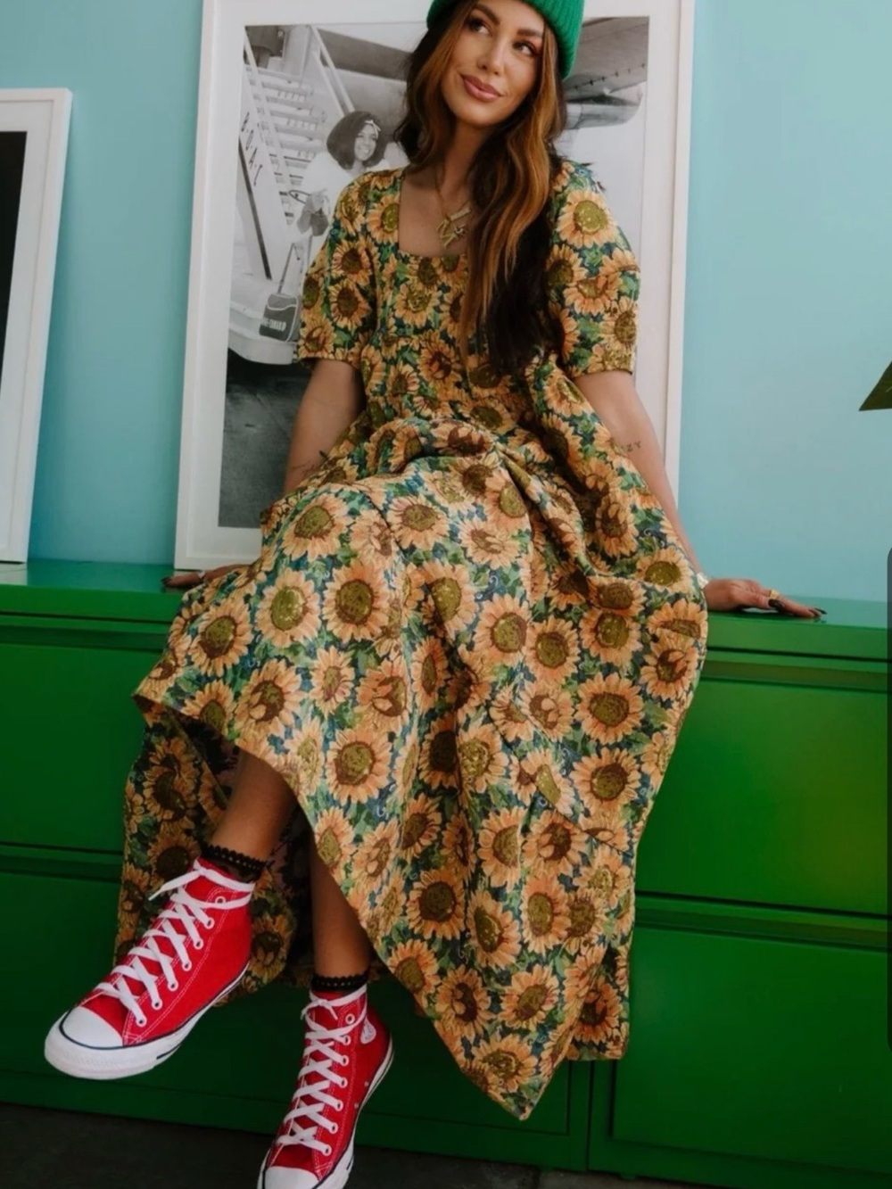 Feels Like Sunshine Jacquard Maxi Dress NWT